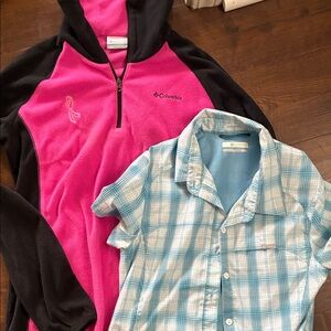 Columbia Pink and Black Women's Hoodie